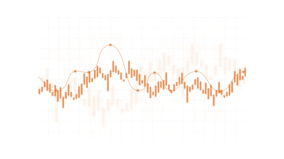 A dynamic chart showing market volatility patterns