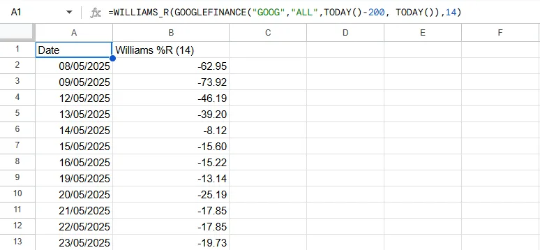 Williams R return array 